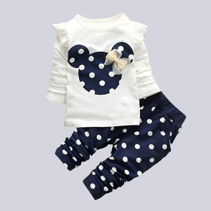 Baby Girl Outfit, Toddler Clothing Sets, Sweatpants & Top Infant, Spots, Mouse, Cartoon Top & Joggers, 2-pc Outfits, KIDZADORA Baby & Children's Clothing UK