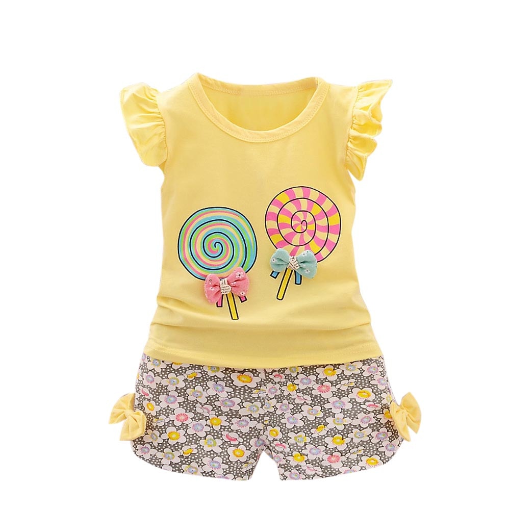 Baby Girl T-shirt+Shorts Set 18m-4 Years