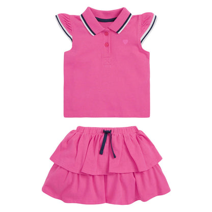 Girls/Toddler Polo Shirt & Skirt Set 2-7 Years