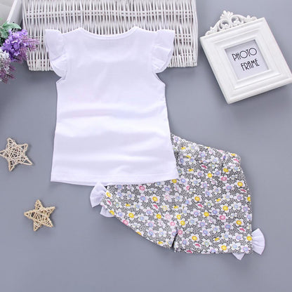 Baby Girl T-shirt+Shorts Set 18m-4 Years