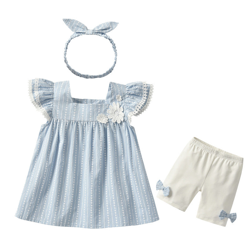 Kids Summer Clothes | Baby Clothes | Toddler Clothes | Girls Clothes | Summer Dress Top + Shorts Set | KIDZADORA Kids Clothing UK