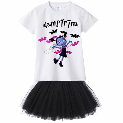 Girls Vampirina T-Shirt + Skirt Set 3-12 Years