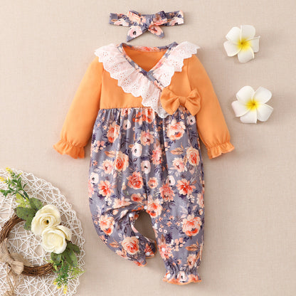 Pretty Flower Print Babygrow | Baby + Infant Flower Romper | KIDZADORA Baby & Children's Clothes