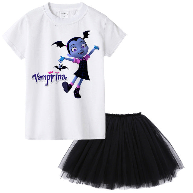 Girls Vampirina T-Shirt + Skirt Set 3-12 Years