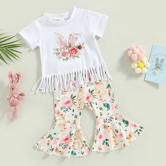 Baby Girl 2pc Summer Outfit | Toddler T-shirt + Pants Set | KIDZADORA Baby, Boys & Girls Clothing | UK | London Kids Clothes | Essex Kids Clothing