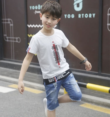 KIDZADORA UK Children's Clothing | Boys  Jean Shorts T-Shirt