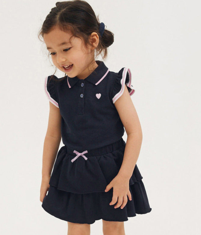 Girls/Toddler Polo Shirt & Skirt Set 2-7 Years