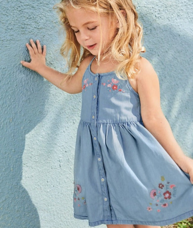 Girls Denim Summer Dress 2-7 Years | KIDZADORA Baby & Children 's Clothing UK