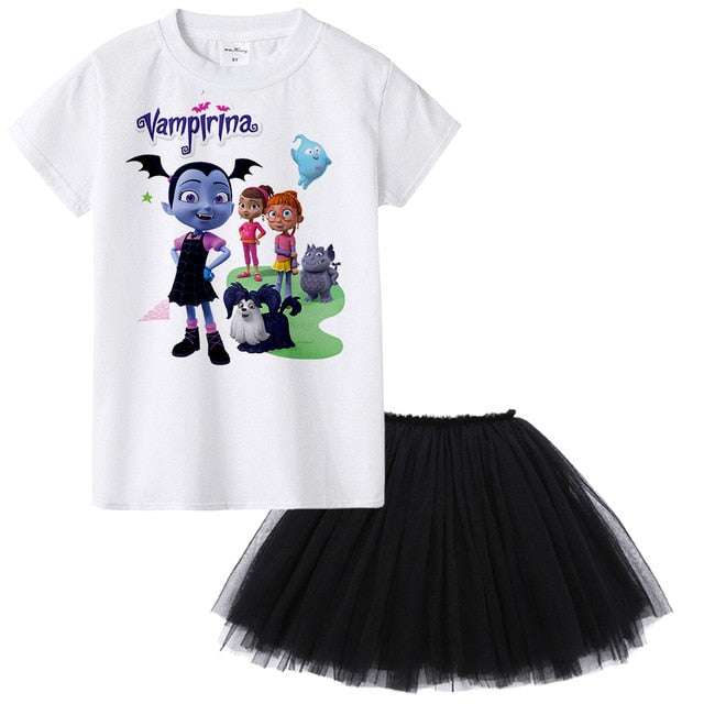 Girls Vampirina T-Shirt + Skirt Set 3-12 Years