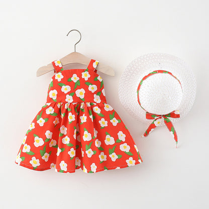 Baby Girl & Toddler Dress + Hat | 2-piece Summer Dress for Toddlers  | KIDZADORA London UK