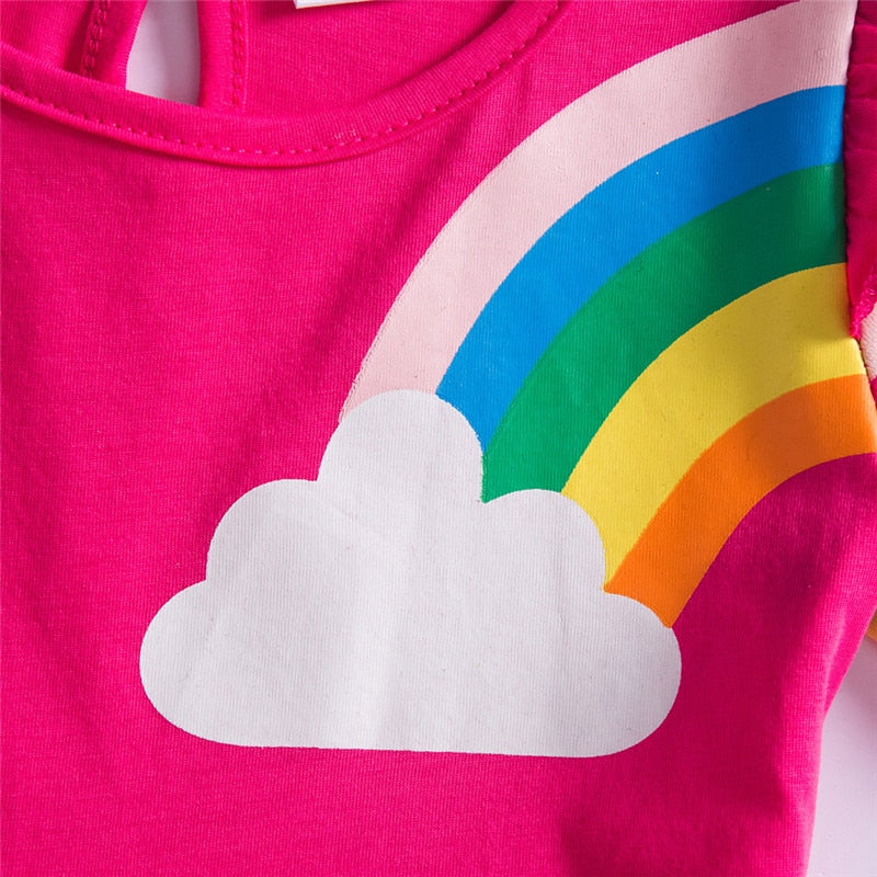 Girls Pink Dress | Dress 3-8 Years | Rainbow | Unicorn | KIDZADORA Baby, Toddler & Kids Clothing | UK | London | Essex