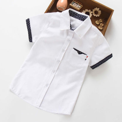 Boys White Formal Short Sleeved Shirt | Boys Gentlemans Shirt | Formal Toddler Shirt | KIDZADORA UK Baby & Kids Clothing | Kids Clothes Essex