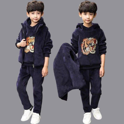 Boys & Girls 3pc Tiger Navy Tracksuit | Kids Navy Casual Sports Wear | 4-12 Year Old Kids Clothing | KIDZADORA.COM UK Baby & Children's Clothing