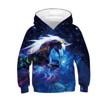 Girls Unicorn Hooded Sweatshirt 5-12 years