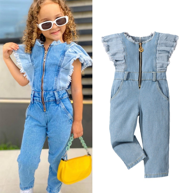 Girls Jumpsuit | Toddler Jumpsuit | Girls Denim Jumpsuit | KIDZADORA Baby & Children's Clothing | UK