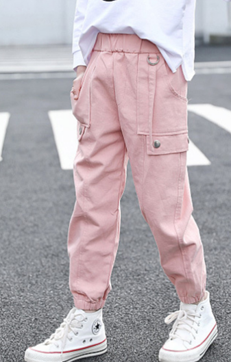 Girls Trendy Cargo Trousers 4-12 Years