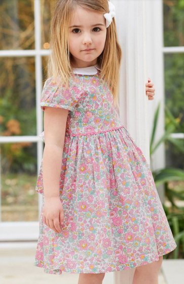 Girls Classic Dress with Peter Pan Collar | KIDZADORA Kids Clothing UK