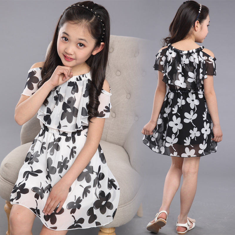 Girls Summer Chiffon Dress 4-12 Years