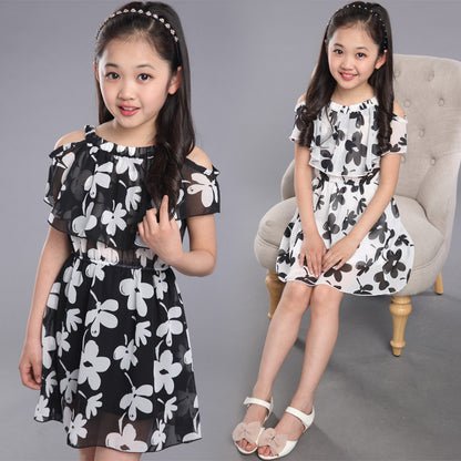 Girls Summer Chiffon Dress 4-12 Years