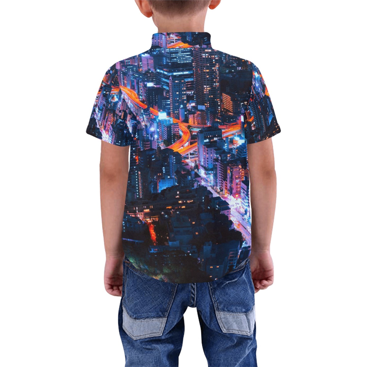 KIDZADORA Brand | Boys Short Sleeve All-Over Printed Shirt | Boys Shirt | Sublimated Boys Summer Shirt | Boys Spring Shirt | Boys Clothing | KIDZADORA UK