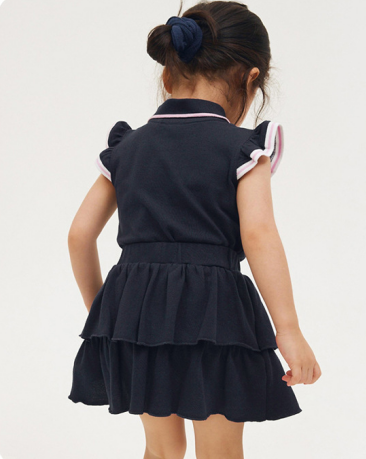 Girls/Toddler Polo Shirt & Skirt Set 2-7 Years